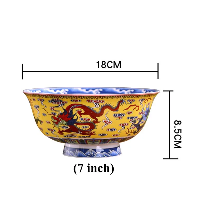 Керамическая миска для рамен 7 дюймов в китайском стиле домашняя супа и риса