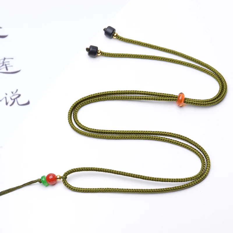 

5pcs/lot Handmade Knot Rope Necklace For DIY Jade Pendant Hanging Jewelry Accessories Sweater Chain Adjustable
