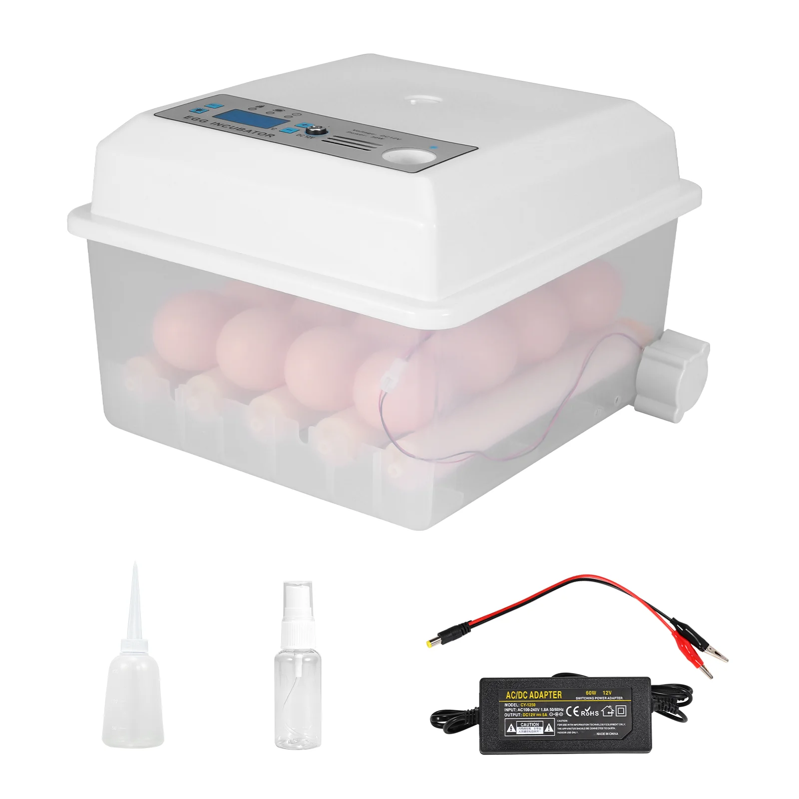 Инкубатор для яиц 16 цифровой фотоэлемент с вращающимся устройством инкубации