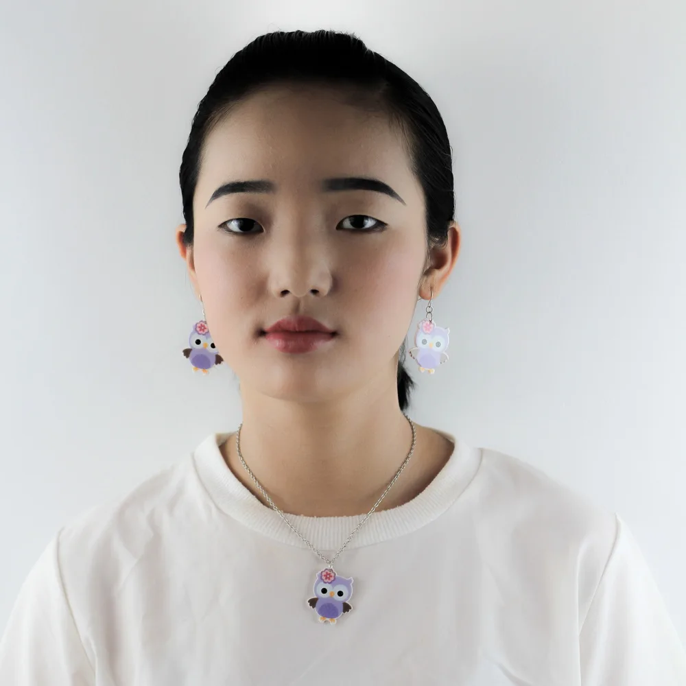 2019 модные подарки для девочек ювелирные изделия крутая фиолетовая подвеска