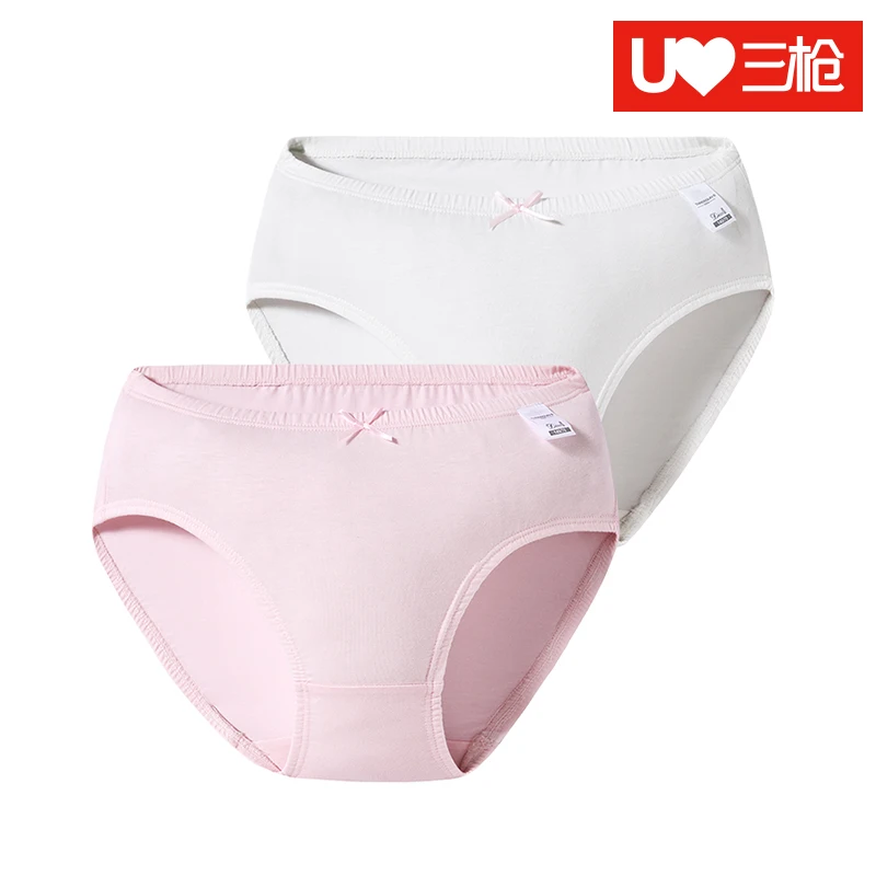 

Children's Underwear Soft Stretch Cotton Primary School Students Breathable Girls' Underwear Briefs [2 Pack]