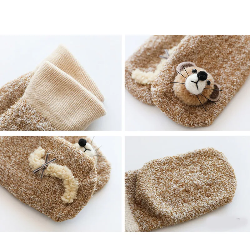 

Non-slip Cartoon Newborn Baby Warm Floor Socks Autumn Winter Plus Thickening Baby Socks BM88