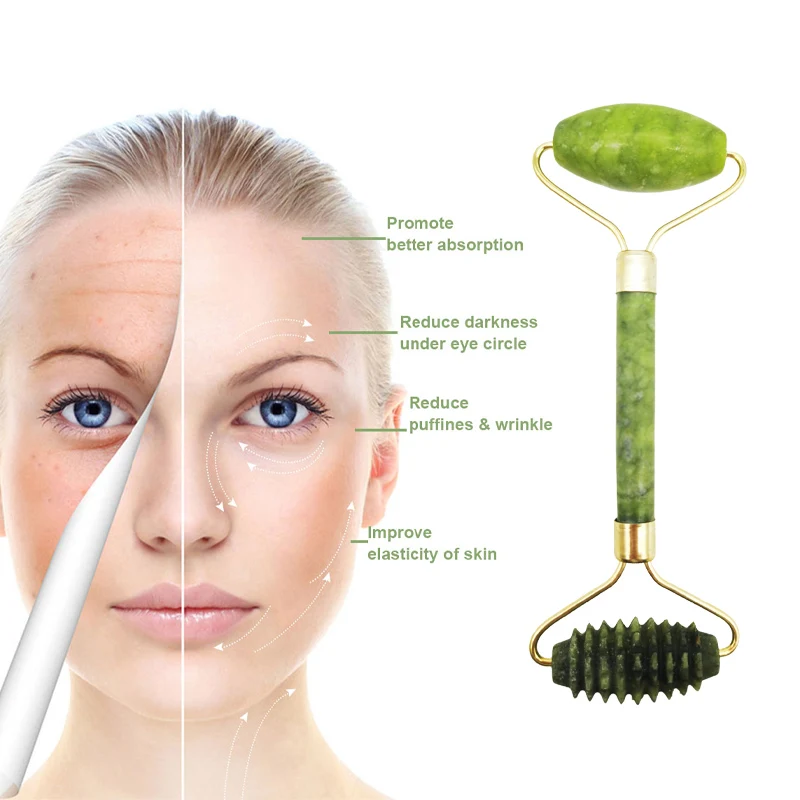 Натуральный нефритовый массажный ролик для Массажа Гуаша скребок спа-салона