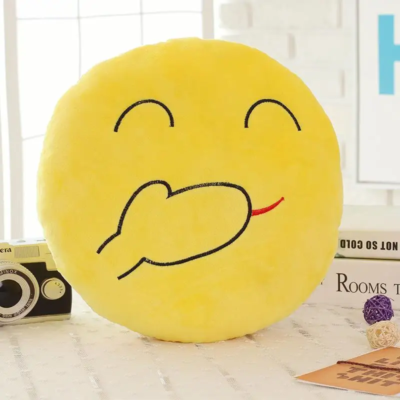 Подушка Emoji HaHa (Эмоджи ХаХа / Хихи HiHi 28 см) | Дом и сад