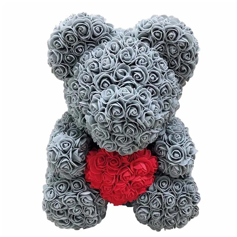 Hot Lovely Big Red Rose Flower Bear Toys Ornaments Gifts for Valentines's Day 25cm XJS789 | Дом и сад