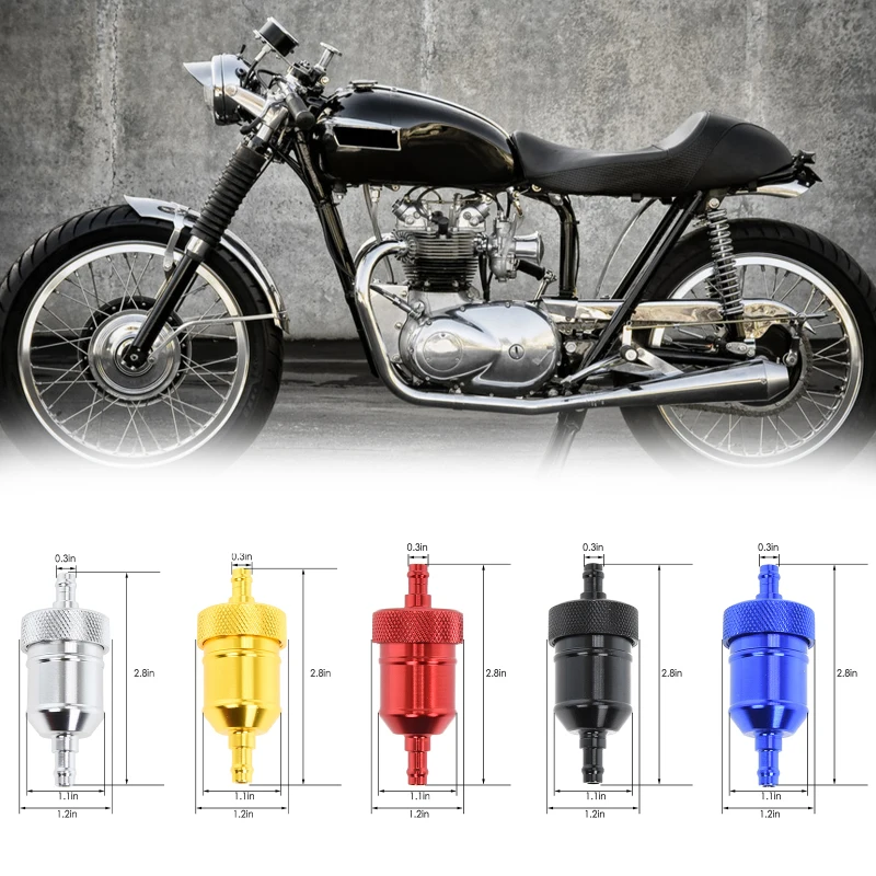 5 цветов 8 мм бензиновый газ топливный фильтр очиститель для мотоцикла питбайка