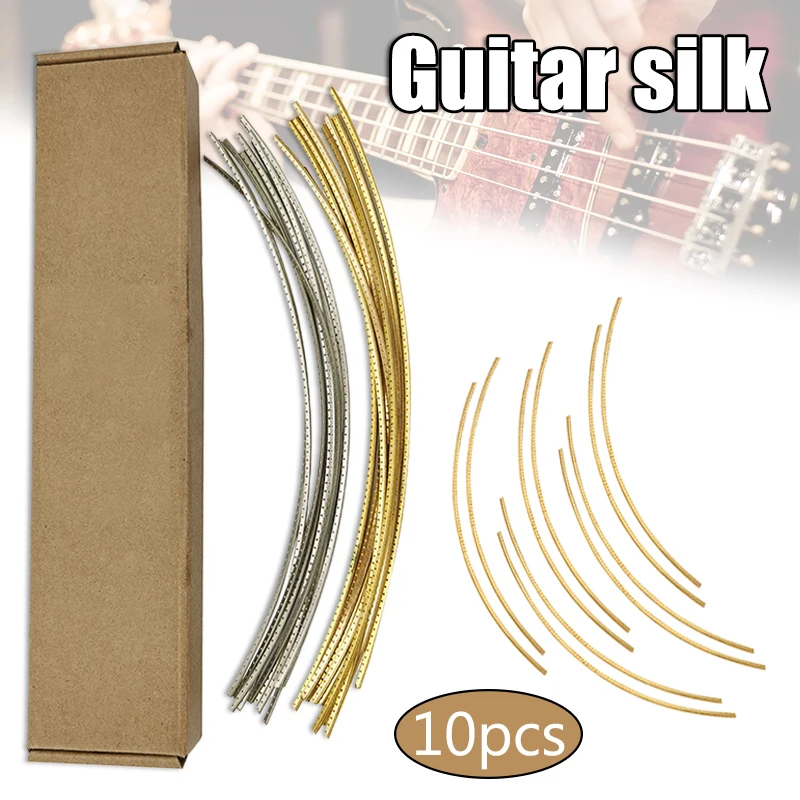 

10Pcs Guitar Fret Wire Durable Cupronickel Brass Material Musical Instrument Accessories Easy Installation Luthier Tools QW