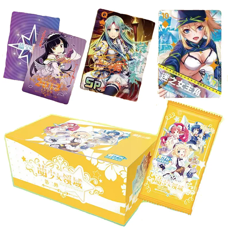 Juego de cartas de colecci&oacute;n de diosa Story para ni&ntilde;os, regalo de cumplea&ntilde;os, ZR SSR PR Rem, juguetes de mesa para Familia y Navidad-0