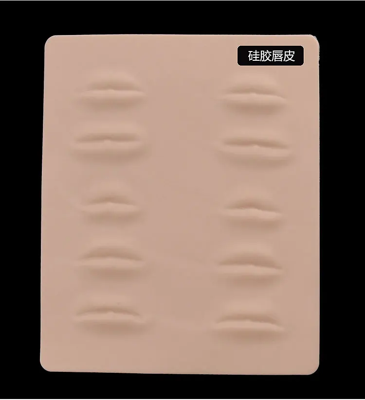 10Pcs 3D latex Permanent Makeup Tattoo Training Practice Fake Skin Blank Eye Lips Face For Microblading Machine Beginner | Красота и