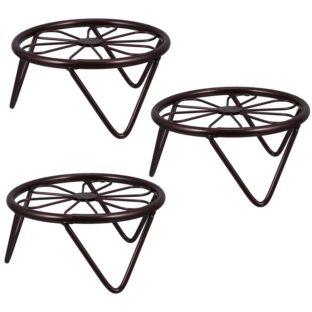 

3pcs Iron Flower Pot Rack Indoor Household Sitting Room Balcony Flowerpot Shelf
