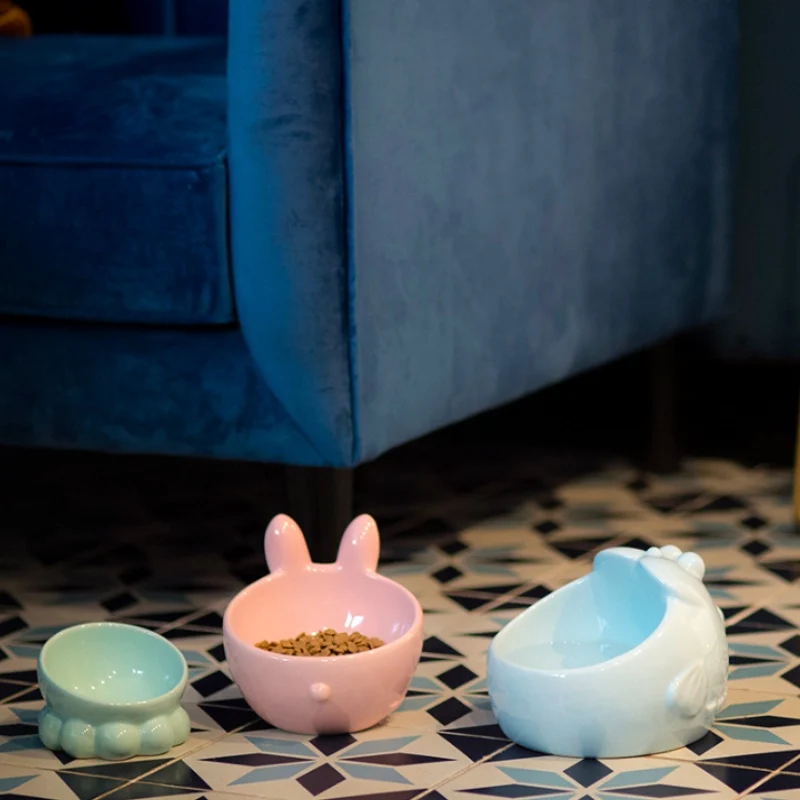 Красивая пиала для кошек и собак защиты керамика позвонка рельефные подставки