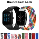 Нейлоновый Плетеный ремешок Solo Loop для Xiaomi Amazfit Bip LiteSU Band Amazfit GTS 2 GTR 42 мм Solo Loop эластичный браслет