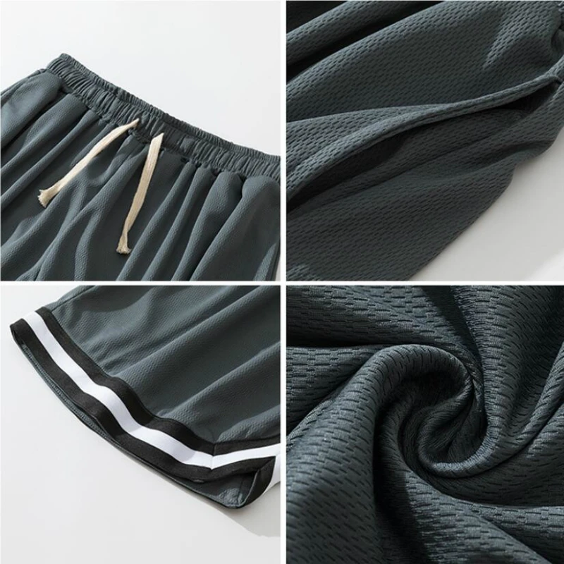 

Shorts Men Mesh Leisure Chic Patchwork High Street Sweat Shorts Running Fitness Quick Dry Fashion Harajuku Ins Baggy Joggers 3XL