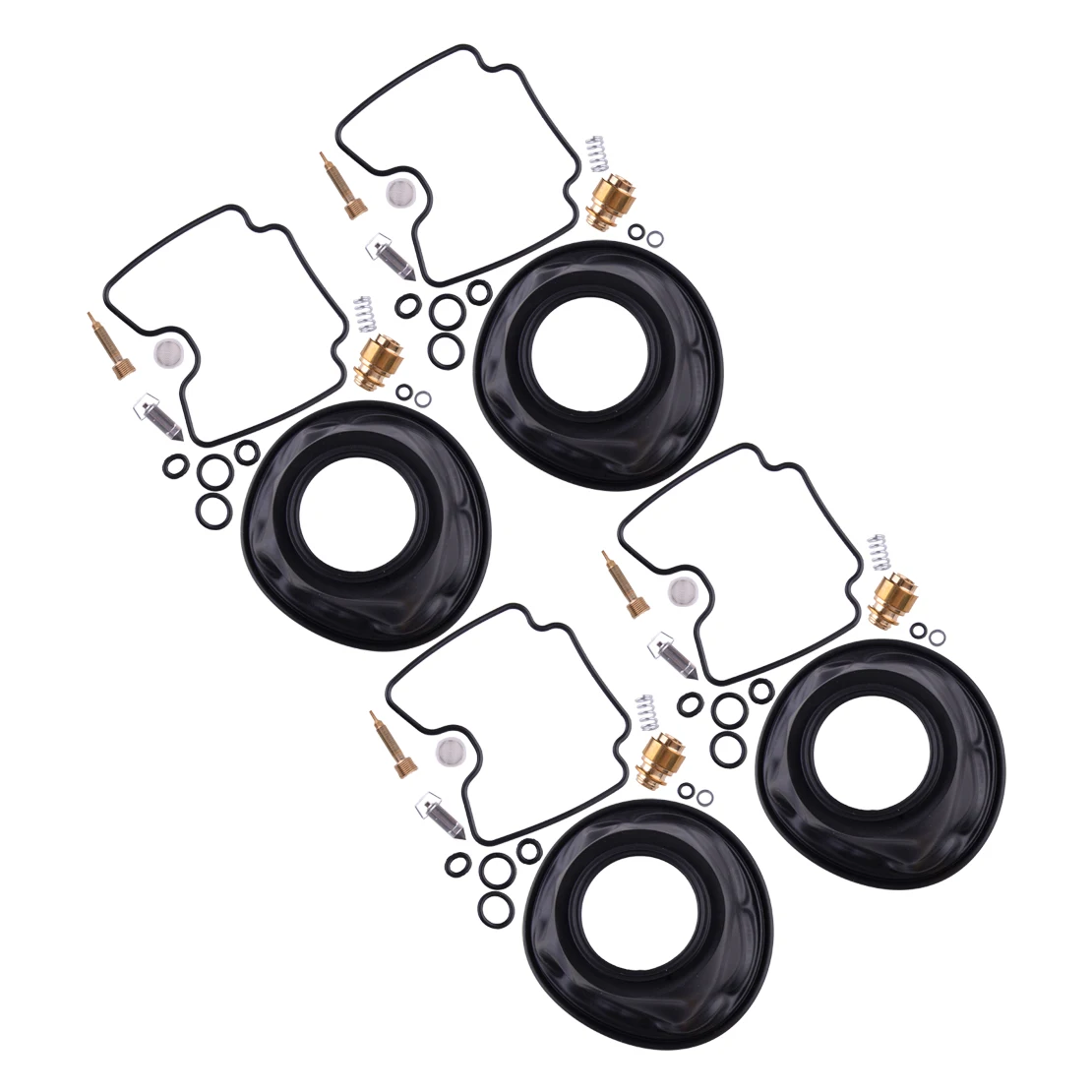 

4 комплекта в партии; Карбюратор Ремонт Ремонтный комплект плунжера мембрана диафрагма подходит для Suzuki Bandit 1200 GSF1200S GSF1200 2001-2004 2005