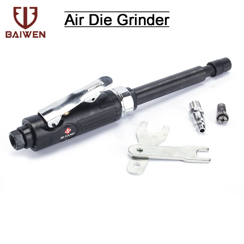 

1/4" & 1/8'' Extended Shaft Straight Shank Pneumatic Tools Grinding Machine Air Die Grinder for Engraving Tire Repair 22000RPM