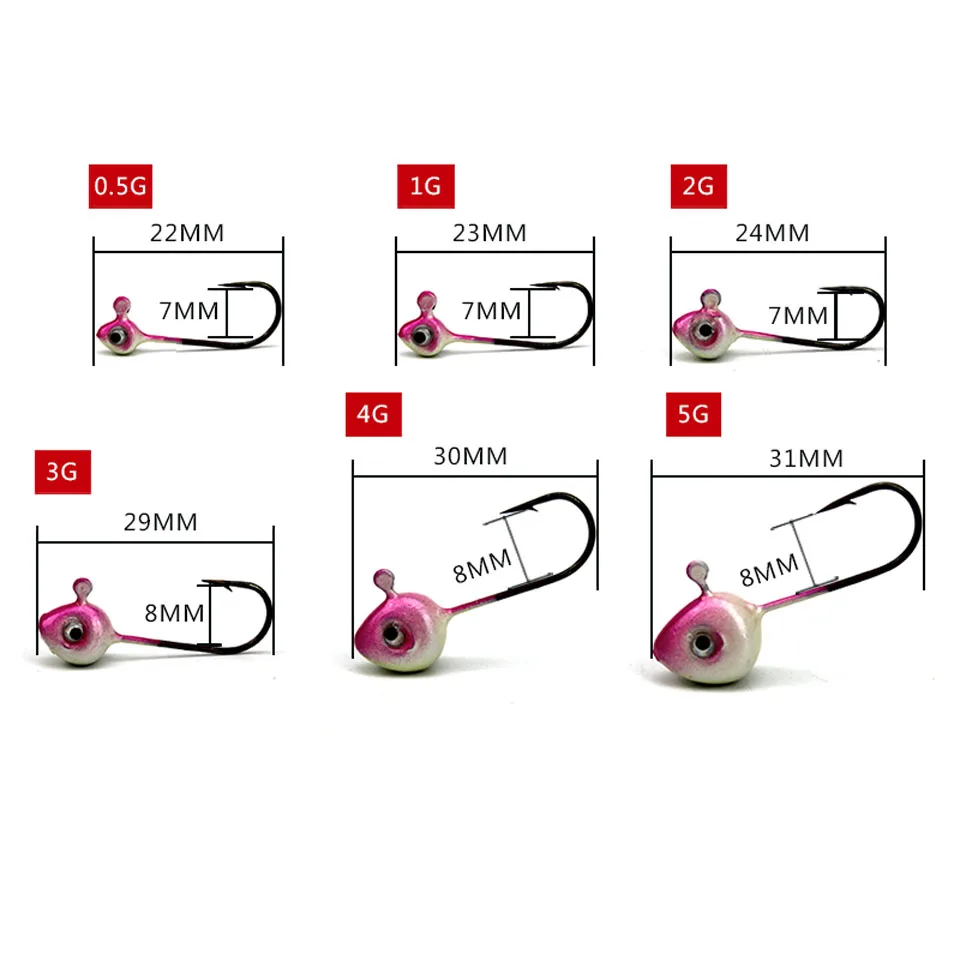 WALK FISH 5 шт./лот мини-крючки рыболовная джиг-голова крючок искусственная приманка