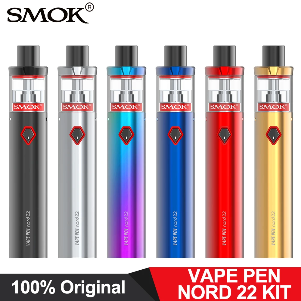 SMOK Vape Pen Nord 22 Kit 1650mAh 3.6ml &amp 19 1300mah 2ml 100% Original Smok E Cigarette | Электроника