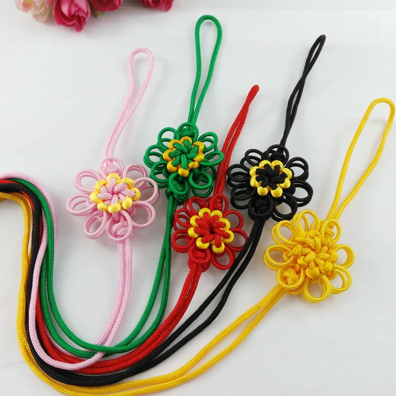 

New Sun Flower Tassel Ear Pendant Antique Home Accessories Chinese Knot Material