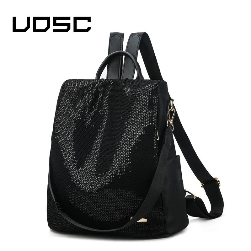 Блестящий рюкзак UOSC для женщин школьный ранец девочки вместительные дорожные