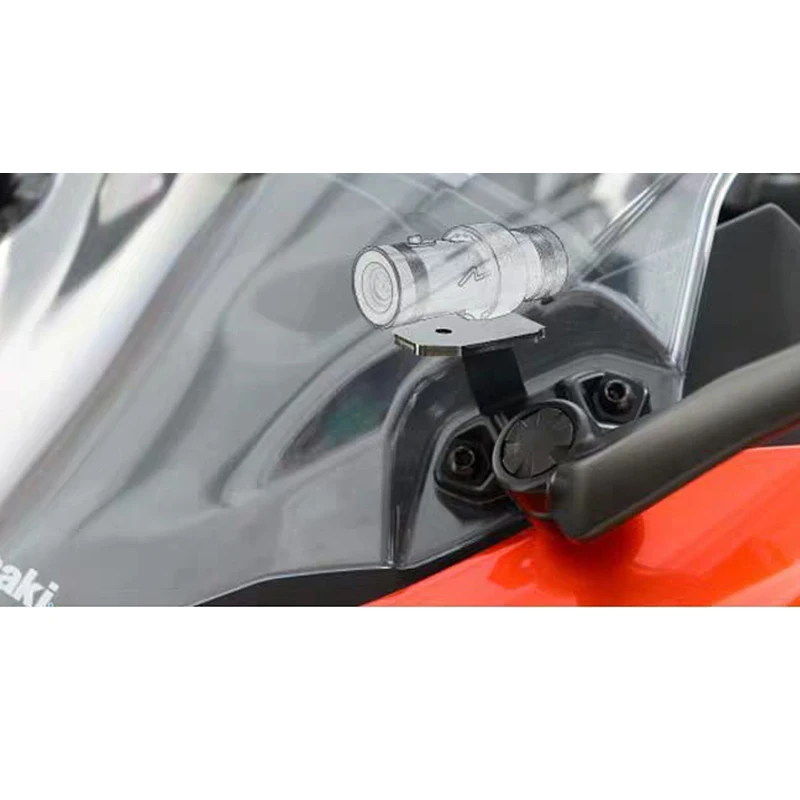 Для KAWASAKI NINJA 400 Ninja400 стальной левый DVR кронштейн для езды навигационный Автомобильный регистратор данных кронштейн moto ЧАСТИ