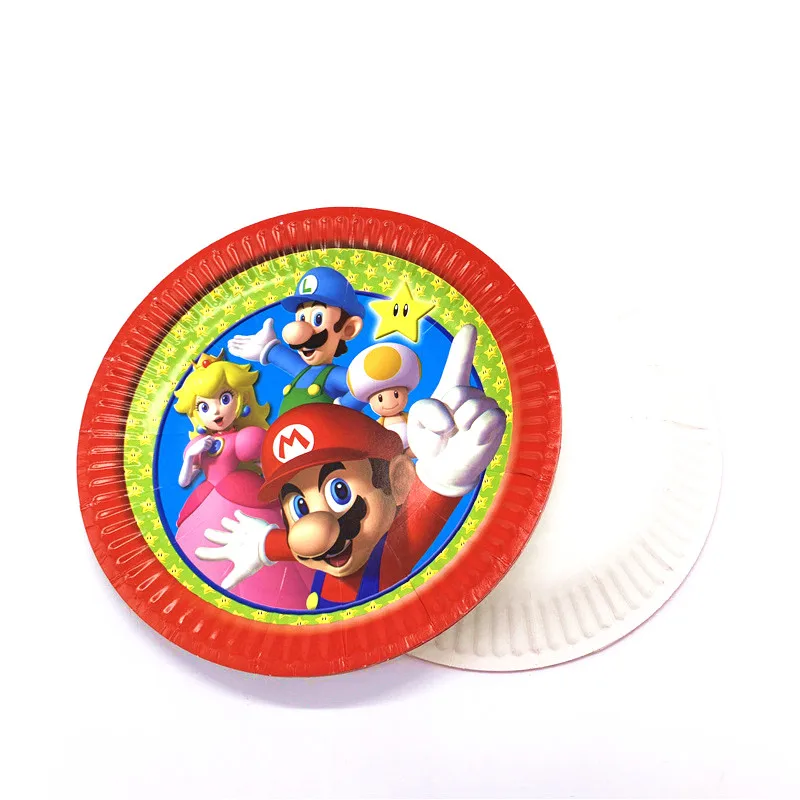 Decoraci&oacute;n de fiesta de cumplea&ntilde;os, tema Super Bros, caricatura de fiesta de cumplea&ntilde;os, vaso, plato y servilleta, Banner, suministros para fiesta de 10 personas, 51/81 Uds.-2