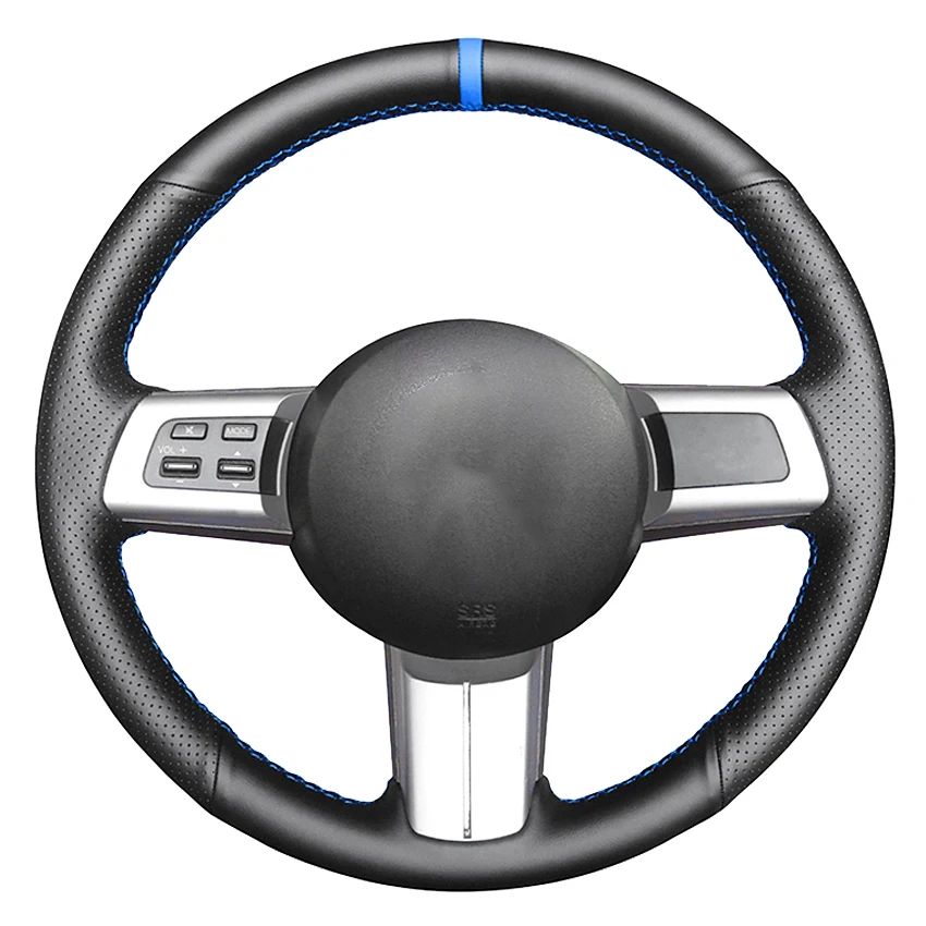 

Black Genuine Leather Hand-stitched Car Steering Wheel Cover For Mazda MX-5 Miata 2009-2014 RX-8 2009-2013 CX-7 2007-2009