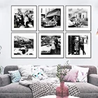 Черно-белый персонаж Мэрилин Монро Хепберн художественная фотография настенная живопись на холсте постер для спальни гостиной домашний декор