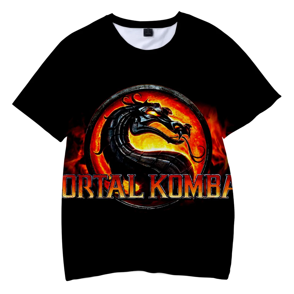 2019 летняя футболка для мальчиков Mortal Kombat 11 с 3d принтом и девочек детская одежда 4 5