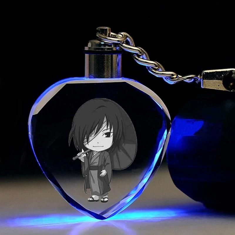 COSANER Natsume Yuujinchou Heart Shape Anime LED Key Chains Keyring Crystal Toy Keychain Light Keyholder Unisex Gifts | Украшения и