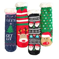 18 style christmas socks women 1 pair thick warm floor socks non slip socks female christmas gifts cartoon carpet socks winter