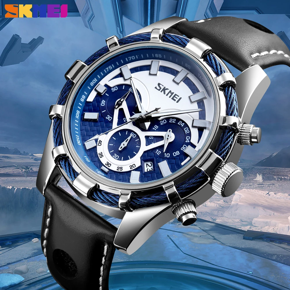 SKMEI Топ бренд класса люкс мужские часы спортивные секундомер Кварцевые