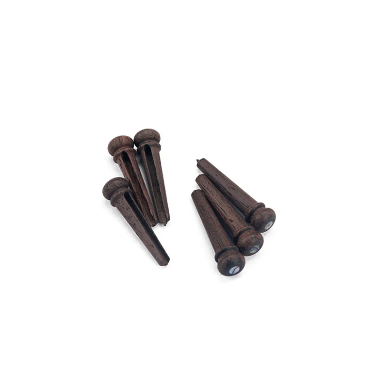 

Acoustic Guitar Replacement Set Ebony Bridge End Pins Bone Saddle & Nut and wood Bridge Parts