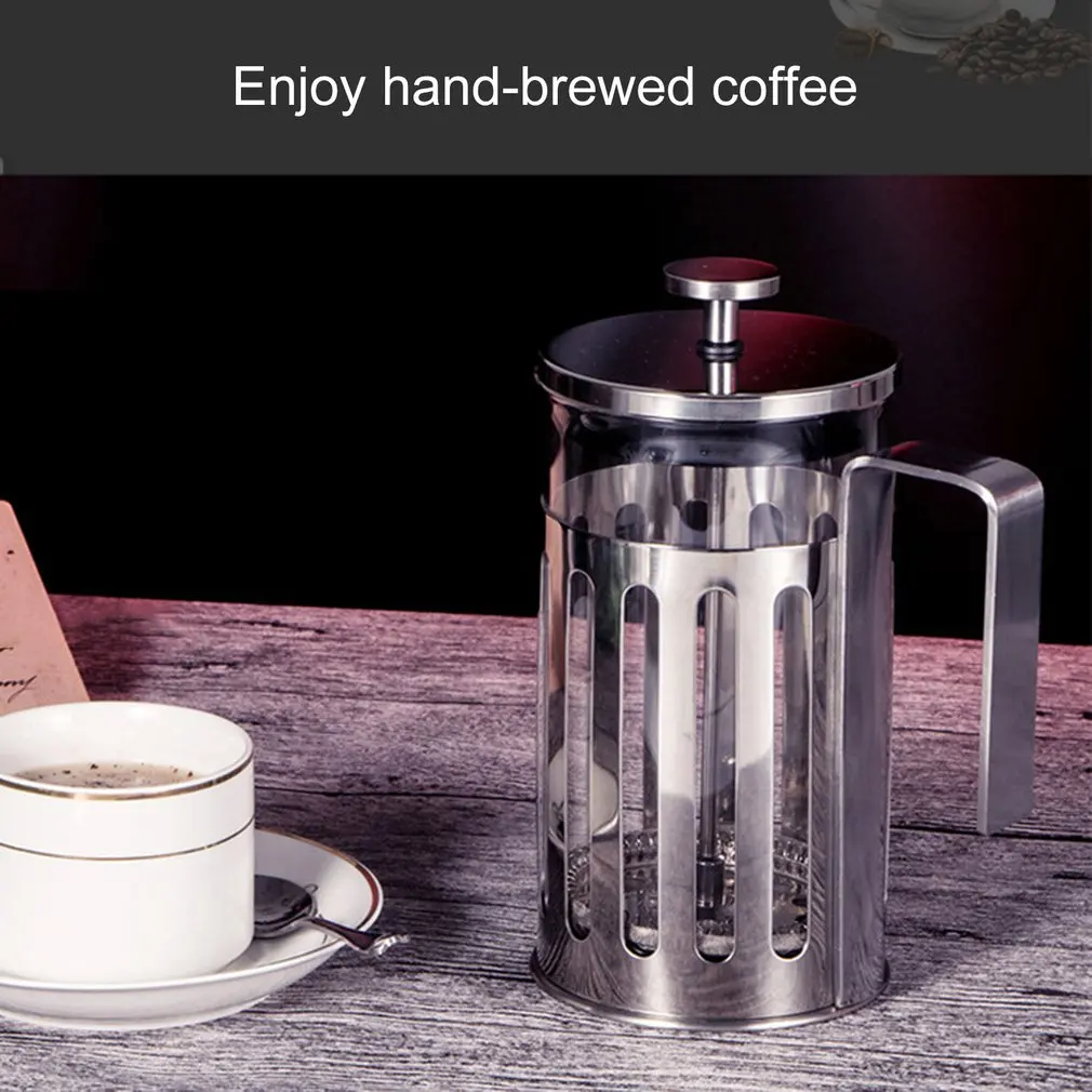 350ml/600/1000ml Stain steel French Press Coffee Maker Cafetiere Percolator Insulated Tea Brewer Pot With Filter Baskets | Дом и сад