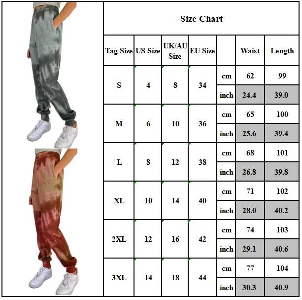 

Women High Waist Baggy Casual Straight Sportswear Pants Tie Dye Trousers Bottoms Loungewear