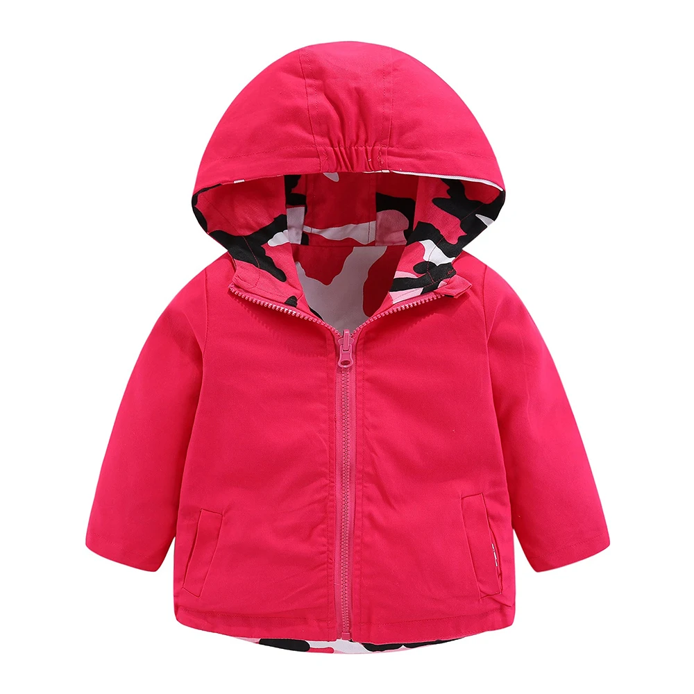 MudKingdom Girls Outwear Camouflage Hoodie Long Sleeve Jacket Fashion Wearing on Both Sides Autumn Warm Coat for | Детская одежда и