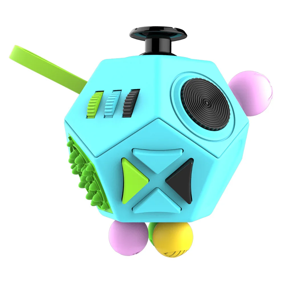 

Stress Relief Attention Decompression Plastic12 Sides Anti-Stress Magic dice Stresspop it Fidget Toys Kids For Adult Gift