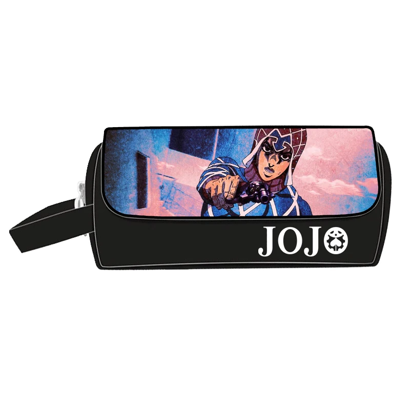 6 JoJo невероятное приключение GIOGIO большой размер, для карандашей сумка для хранения школьных канцелярских аниме органайзер для косметики нейлон макияж мешок монетки - Цвет: 6