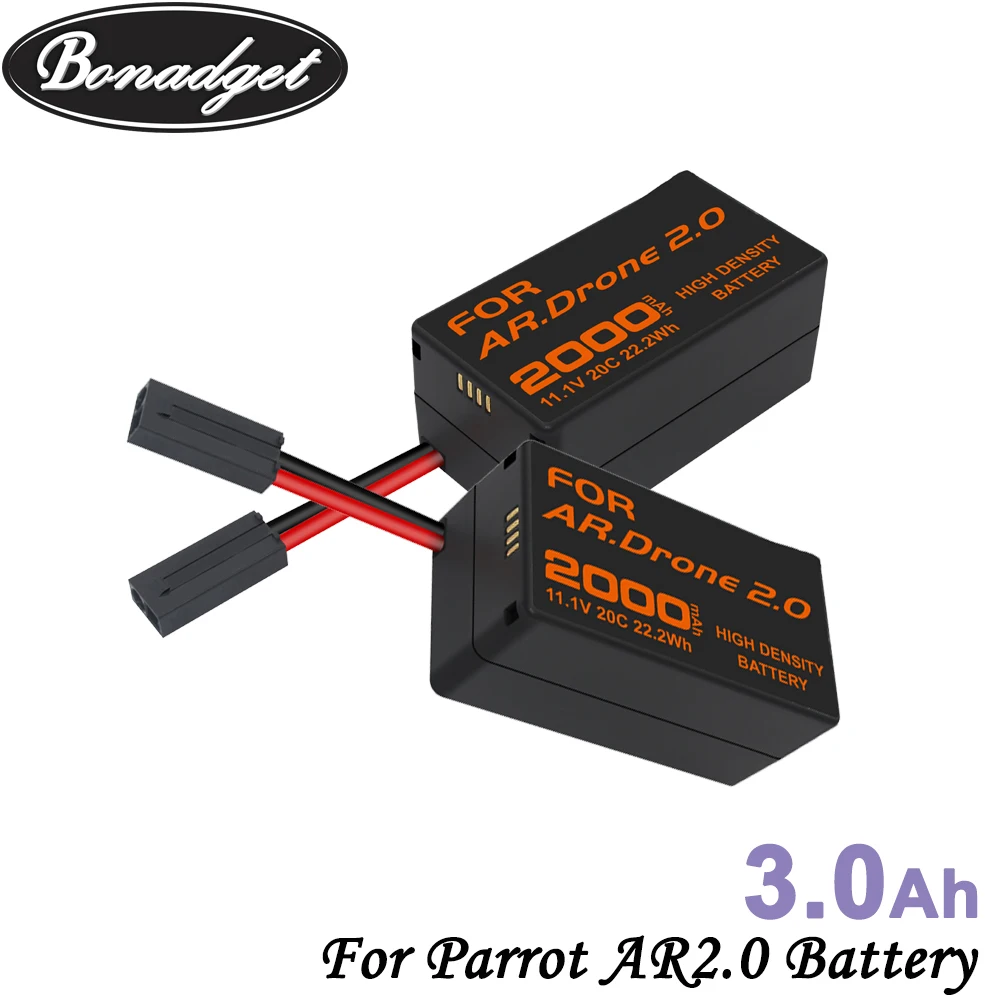 Bonadget 3000mAh 11.1V replacement Battery For Parrot AR.Drone2.0 AR2.0 battery UAV unmanned control of aircraft batteries | Электроника