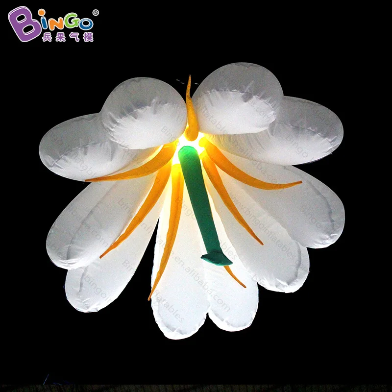 Изменение цветов светодиодное освещение надувной цветок лилии для украшения