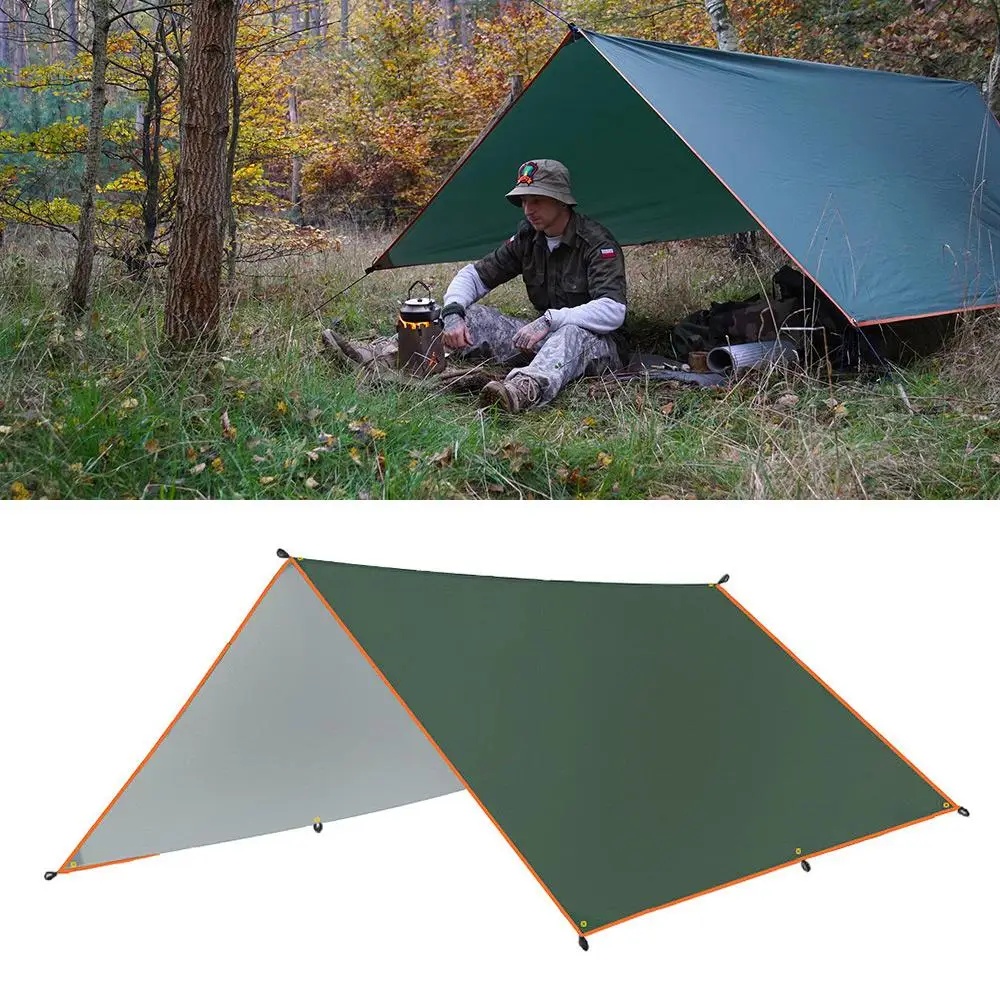 

Waterproof Tent Sunshade Outdoor Rainproof Sunproof Traveling Camping Tent Garden Swimming Sunscreen with Tying Rope and Nails