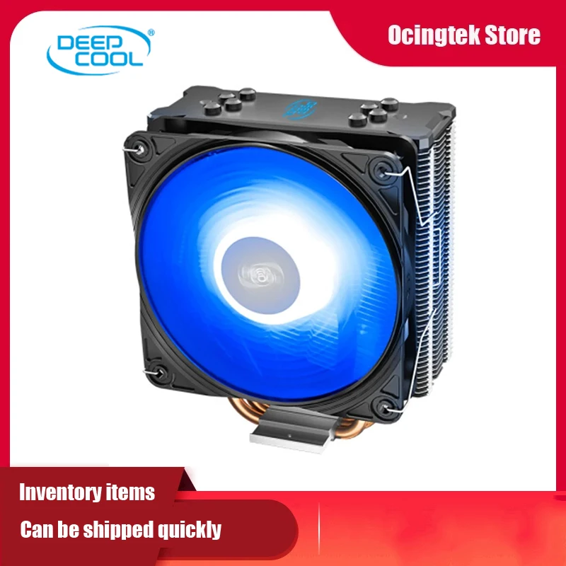 

DEEPCOOL GAMMAXX GT V2 CPU Cooler 4 Heat Pipe 12V sync RGB PWM Quiet Fan Metallic light-emitting topsheet With RGB controller