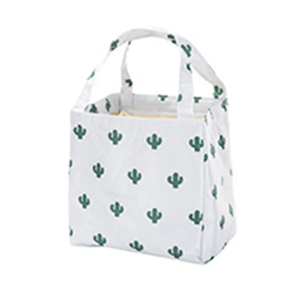 Bento сумка для обедов Tote Фрукты Кухня хранения фламинго кактус узор Оксфорд