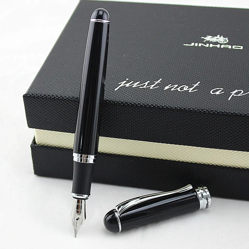 Перьевая ручка Jinhao X750, черная, 18 КГП, со средним наконечником (art.: 78db24373) - 78db24373
