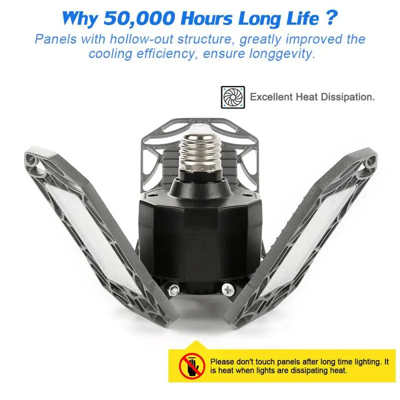 Светодиодный потолочный светсветильник льник для гаража 360 градусов | Лампы и