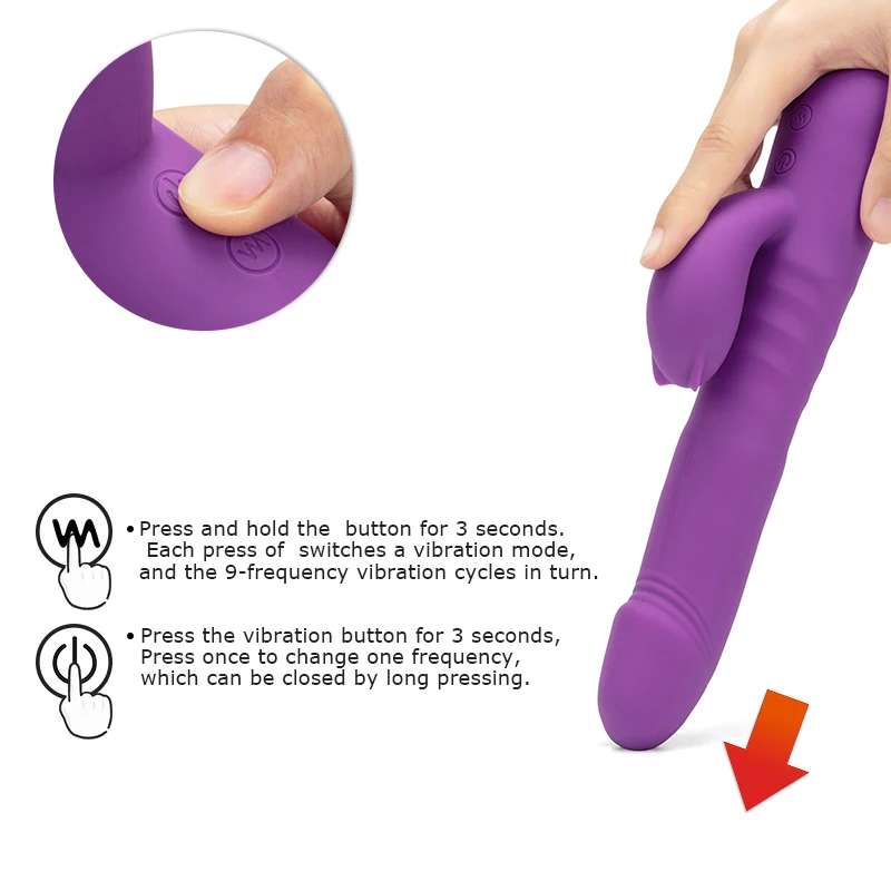 Водонепроницаемый мини Кролик вибратор с 9 мощными вибрациями беспроводной