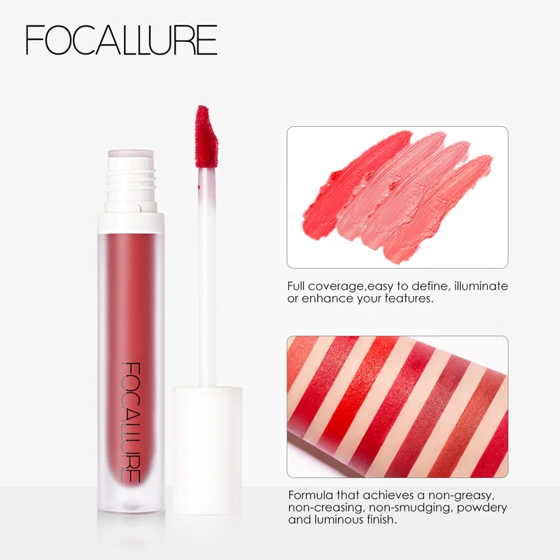 FOCALLURE 9 Colors Matte Liquid Lipstick Waterproof Long Lasting Red Velvet Matt Lip Stick |
