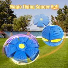 Kids Flat Throw Disc Ball Flying UFO Magic Balls With Led Light For Childrens Toy Balls Boy Girl Outdoor Sports Toys Gift