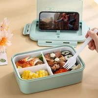 protable 1400ml pp bpa free bento microwave dinnerware food storage container lunch box for kid picnic kitchen accessories