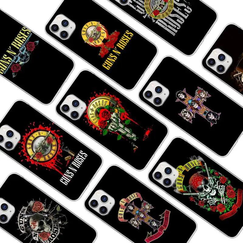 

Rock Band Guns N Roses Clear Phone Case For Huawei P30 P20 Pro P40 Mate 20 Lite P Smart Z Y5 Y6 Y7 2019 Transparent Coque