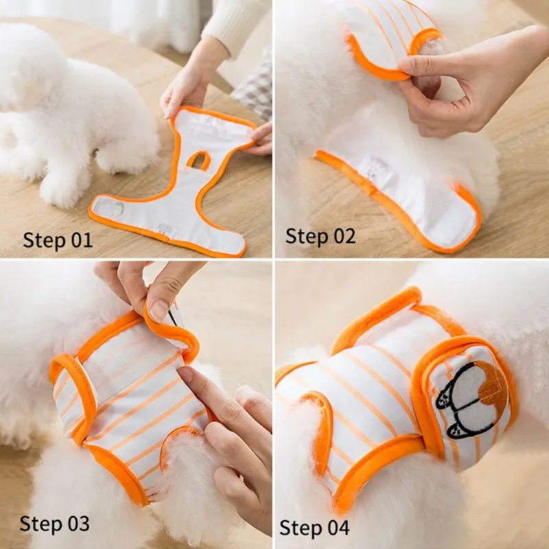 

Female Diaper Physiological Sanitary Pants Washable Reusable Pet Dog Pants Anti-Harassment Pants For Smal Medium Dog